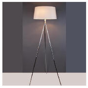 Metal tripod with white shade Floor lamp