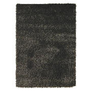 Mixed Yarn Shaggy Rug, Black 80x150cm