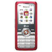 tesco Mobile LG GM205 mobile phone Red