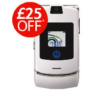 Mobile Motorola V3i White with 10 pounds