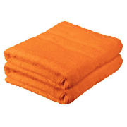 Pair Of Bath Sheets, Orange