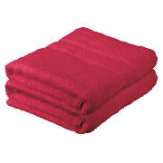 Pair Of Bath Sheets, Red