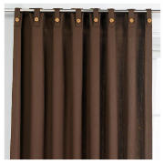 Plain Canvas Unlined Belt Top Curtains,
