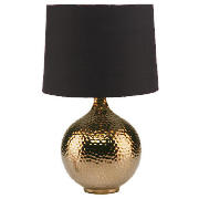 Tesco punched metal table lamp bronze