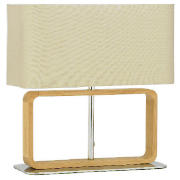 Rectangular Cut Out Lamp In Wood