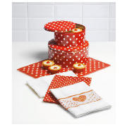 Red Spot Cake Tins, Work Surface protector
