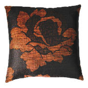 Rose Jaquard Cushion , Cinnamon