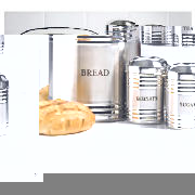 S/S Bread Bin And Cannister Set