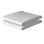tesco Single Flat Sheet Twinpack, White