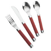 Tesco soft touch cutlery rouge set 16 piece
