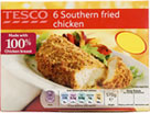 Tesco Southern Fried Chicken (6 per pack - 380g)