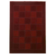 Tesco Squares Rug, Red 120X170cm