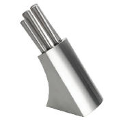 Tesco Stainless Steel Hollow Handle Knife Block