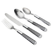 tesco stripe handle cutlery set 24 piece
