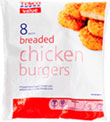 Breaded Chicken Burgers (8 per pack