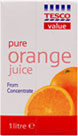 Tesco Value Pure Orange Juice (1L)
