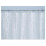 White Damask Peva Shower Curtain