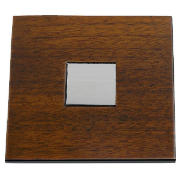 Tesco Wooden Square Inset Coasters 4pk