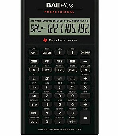 Texas Instruments (Texas Instruments) Professional Financial Calculator (BA II Plus Pro)