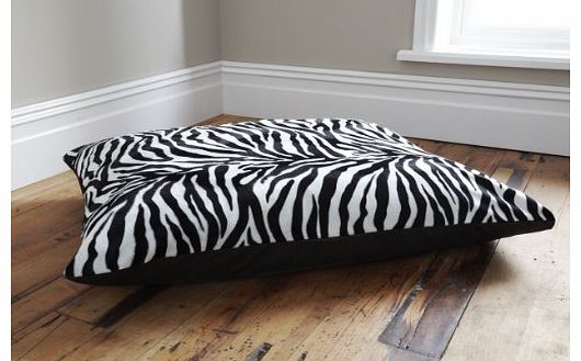 Textiles Direct Dog Bed Animal Print Pet Bed (Zebra)