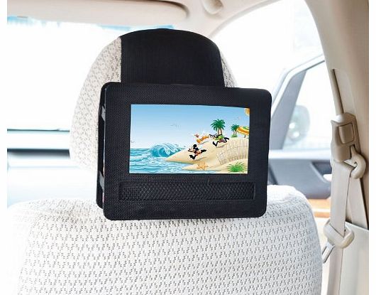 Car Headrest Mount for Swivel & Flip Style Portable DVD Player-7 Inch