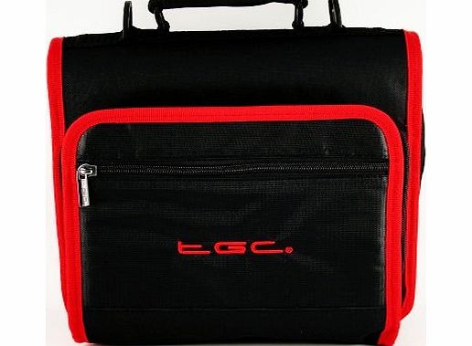 Jet Black amp; Red Shoulder Case Bag for the Sony DVP-FX780 Portable DVD Player