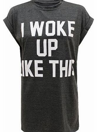 The Amber Orchid I WOKE UP LIKE THIS FASHION T-SHIRT CELEBRITY FLAWLESS WOMENS TUMBLR SWAG TOP