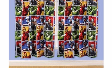 The Avengers Marvel Avengers Assemble Ready Made Curtains (66`` x 72``)