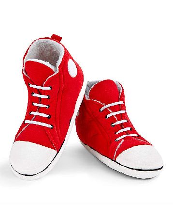 The Brilliant Gift Shop Mens Red Hi Top Slippers