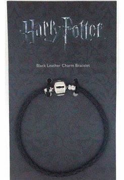The Carat Shop Small Adult SIZE 18cm Official Harry Potter Jewellery Black Leather Charm Bracelet for Harry Potter Slider Charms