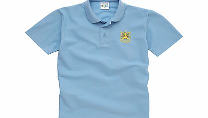 The Castle School Unisex Polo Shirt, Pale Blue