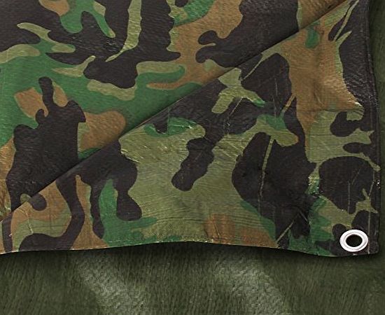 The Chemical Hut 2 Pack of The Chemical Hut 1.8m x 2.4m Waterproof Camouflage Army Tarpaulin Ground Sheet - Comes with TCH antibac pen