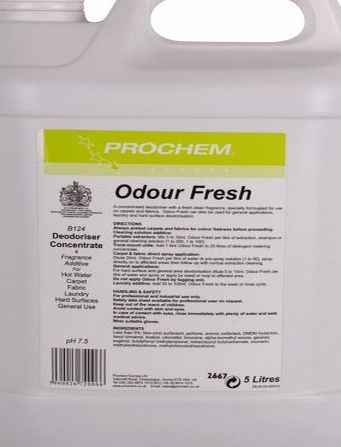 The Chemical Hut Prochem Odour Fresh. Professional Deodoriser For Carpet, Fabric & General Deodorisation - 5 Litr