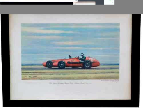 classic Hawthorn and Fangio duel and#8211; Signed and Framed