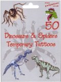 Assorted Pack of 50 Dinosaur and Spider Tattoos