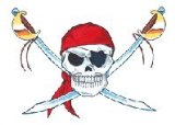 The Creative Nut Ltd Pirate Skull Temporary Tattoo