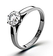 1.15CT BEST VALUE Solitaire Ring in 18K White Gold