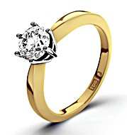 1.66CT BEST Value Diamond Solitaire Ring - 18K Gold