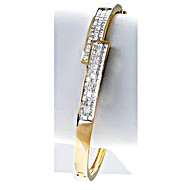18K Gold Princess Cut Diamond Bangle (2.33ct)
