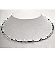 18K White Gold Diamond Collar Necklace (0.55ct)