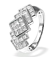 18K White Gold Princess Cut Diamond Ring (1.50ct)