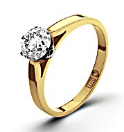 1CT BEST VALUE Low Set Solitaire Ring in 18K Gold