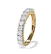 9K Gold Diamond Claw Set Half Eternity Ring