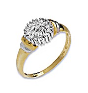 9K Gold Diamond Cluster Rings (0.25ct)