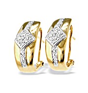 9K Gold Diamond Design Earrings (0.25ct)