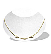 9K Gold Diamond Design Necklace (0.06ct)