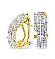 9K Gold Diamond Detail Earrings (0.57ct)