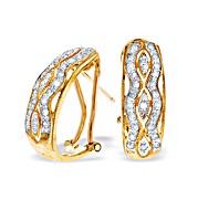 9K Gold Diamond Detail Earrings