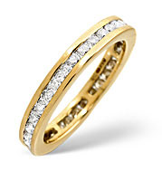 9K Gold Diamond Eternity Ring 0.91CT