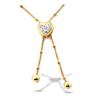 9K Gold Diamond Heart Necklace ( 0.06ct)